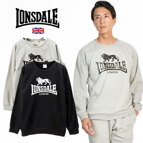 LONSDALE/ロンズデール LOGO LD CREWNECK LD20-SW001 ロゴタイプLDクルーネックスゥエット[調教師 麺ポリ 綿織物 心地よい 体育館御召しもの 今めかしい かっこいい 当たること冷感 UV撥ねのける 紫外線押しとどめる 軽さ 通気性 運動競技 駈けっくら 差し上げ物]