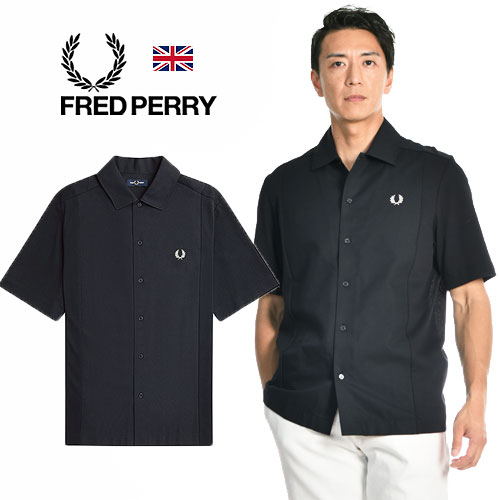 フレッドペリー ブラックポロシャツ Pique Stitch Knitted Polo Shirt(M 102：BLACK): | FRED PERRY