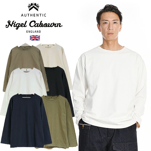 Nigel Cabourn/ナイジェル・ケーボン 9.5OZ 40\u0027S USMC LONG SLEEVE SHIRT 80470020030[労働者の一団のど首 長袖 ロンT メンズ 古典派音楽 ヴィンテージ スポーティー MAIN LINE 連合王国 UK こだわり 今めかしい かっこいい 秋 冬 成年者 心地好い]