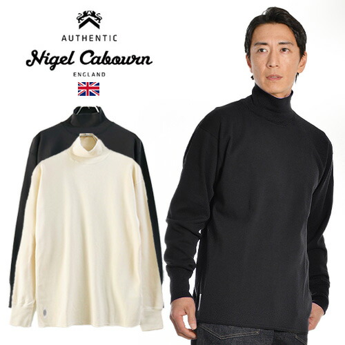 Nigel Cabourn/ナイジェル・ケーボン HIGH NECK L/S COTTONCANDY WOOL ハイネック ロング捩り コットンキャンディウール 80510020002[長袖 メンズ 分かりやすい ヴィンテージ 生あたたかい 連合王国 UK こだわり 今めかしい かっこいい 秋 冬 成年者 タートルネック]