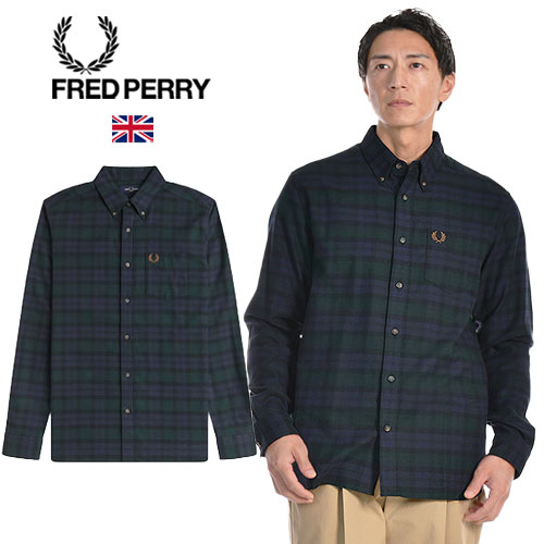[期間SALE] FRED PERRY/フレッドペリー BLACKWATCH TARTAN BRUSHED TWIL ブラックウォッチ ボタンダウンシャツ ブラッシュドツイル M1735 [タータンチェック メンズ コットン 起毛ツイル スタンダード シンプル ワンポイント 胸ロゴ 英国 UK おしゃれ プレゼント] 14,230円