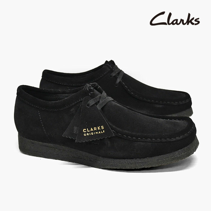 美品 Clarks ORIGINALS クラークス ワラビー 26 黒 スエード 26155519-logo.jpg