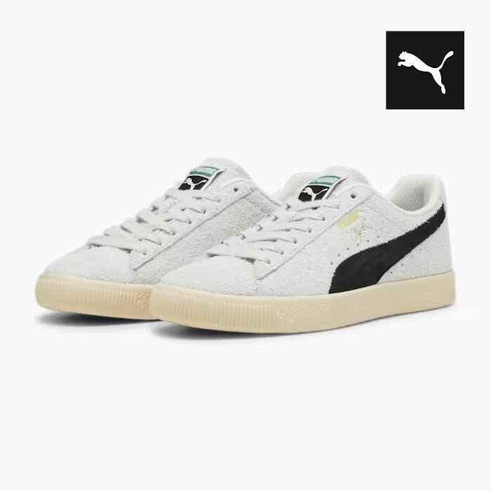 ピューマ クライド ヘアリー スウェード PUMA CLYDE HAIRLY SUEDE 393115-01 メンズ レディース スニーカー スエードクロス 薄墨色 黒 刷り直す メンズ靴-スニーカー-靴