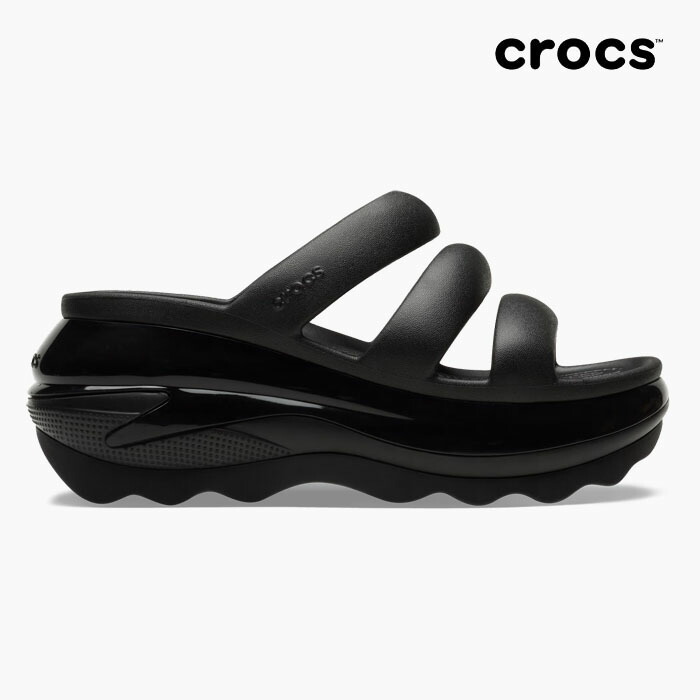 CRUSH / MEGA CRUSH ブラックサンダル Amazon | Crocs (クロックス) ユニ クラシック メガクラッシュ
