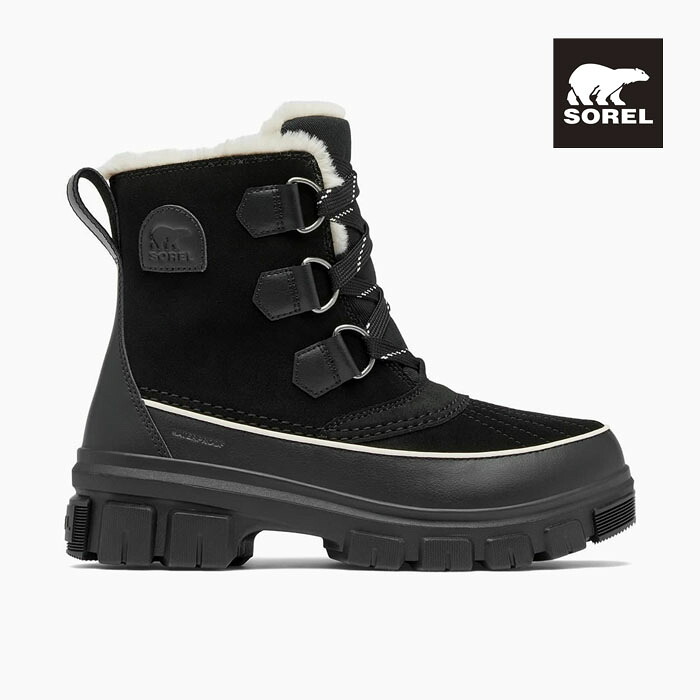 【最強送りとどける】SOREL ソレル ティボリ5 お水校正刷り TIVOLI V WP NL5113-010 スノーブーツ レディース 黒 保温 雨合羽