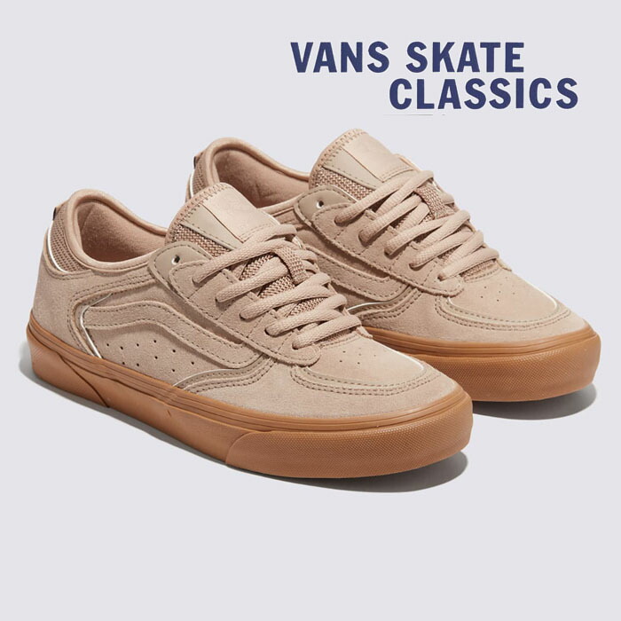 バンズ スケシュー VANS SKATE ROWLEY ヴァンズ スケート ローリー スニーカー メンズ スエード ベージュ ガムソール VN0A2Z3O4NF PRO US企画 SKATEBOARDING SB|セレクトショップ JACKPOT STORE