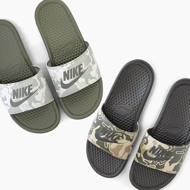 nike benassi camouflage slide sandals 