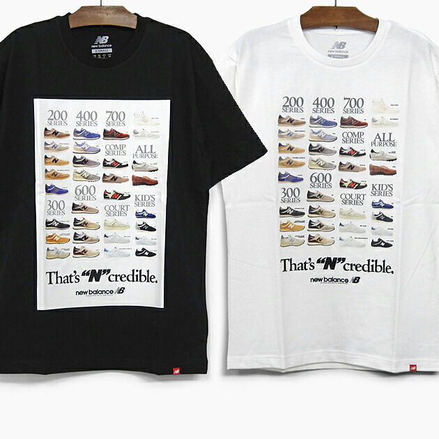 楽天市場 メール便対応 ニューバランス Tシャツ Nb Incredible Tee メンズ 半袖 クルーネック New Balance フォトプリント ブラック ホワイト コットン Mt915 プレゼント スニーカー 坊主