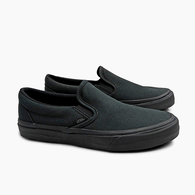 vans black work shoes
