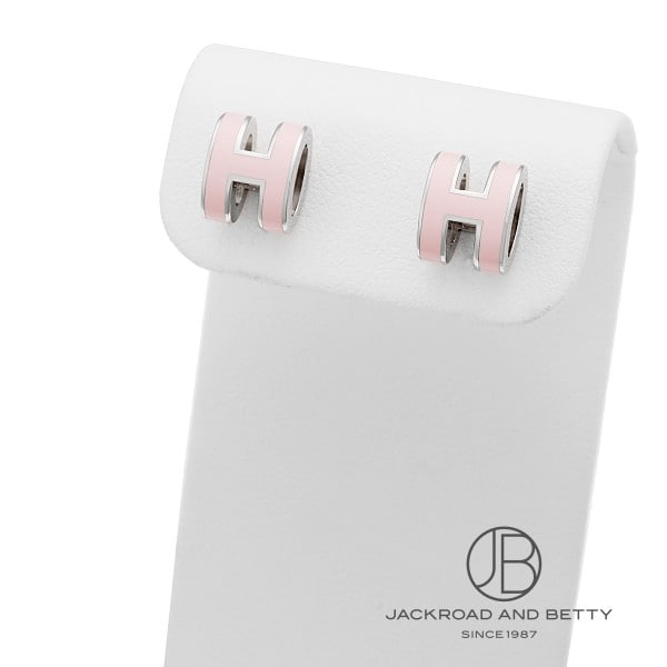 楽天市場】エルメス HERMES ポップH ミニ ピアス ローズドラジェ