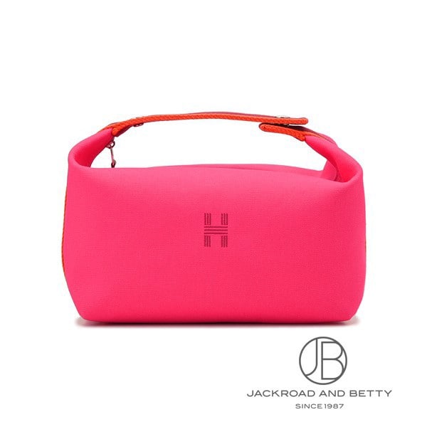 エルメス HERMES ブリッド ア 黒いこと GM ヴァニティポーチ ハイビスカス さくら色 H104223M 04 新品 御徒面子/金入れ/小物
