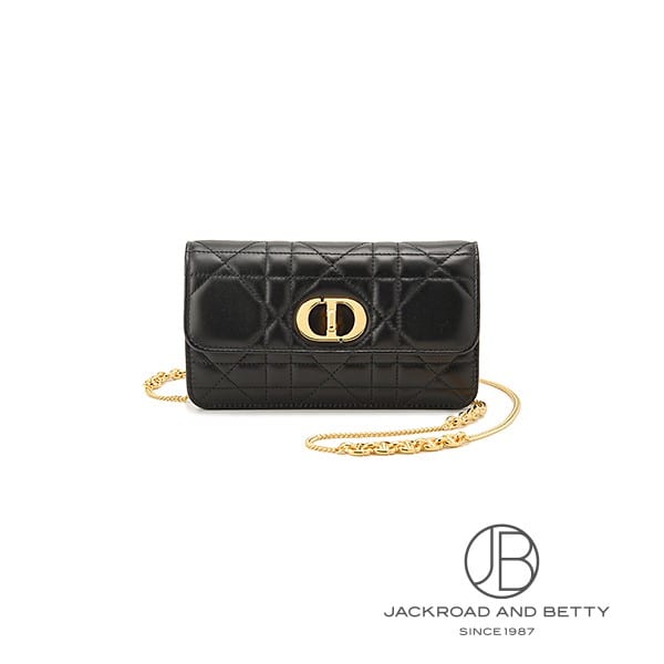 新品未使用　Dior ポーチ 楽天市場】ディオール DIOR ディオール カロ チェーン ポーチ ブラック