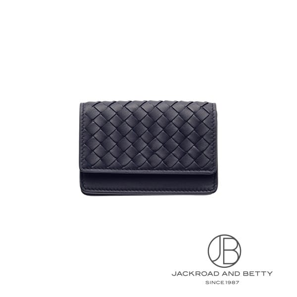 ボッテガ・ヴェネタ BOTTEGA VENETA イントレチャート ビジネス カードケース ネイビー 紺 174646 V3UN1 4045 新品 バッグ/財布/小物
