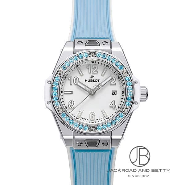 ウブロ HUBLOT ビッグ・バン ワンクリック ジョイフル スティール スカイブルー 485.SL.2210.RX.1207 新品 時計 レディース|ジャックロード 【腕時計専門店】