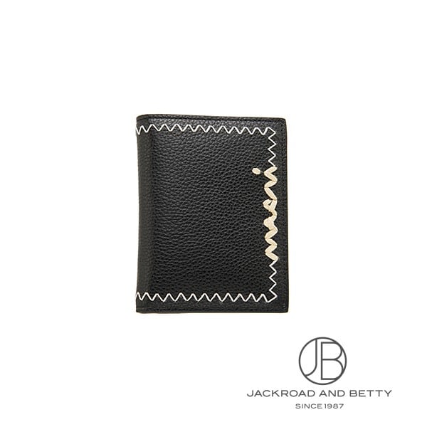 マルニ MARNI 黒いこと 二つ折りウォレット マルニ符牒刺しゅう入り口・入口 PFMOQ14Q11P653300N99 新品 御徒面子/紙入れ/小物