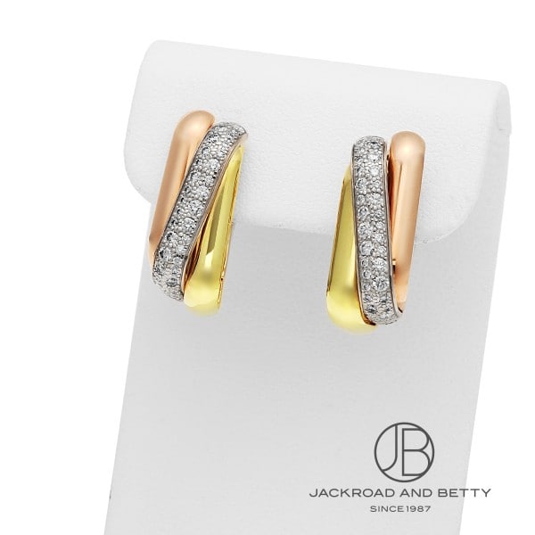 カルティエ CARTIER トリニティ クッション イヤリング セミパヴェ B8301535 新品 ジュエリー ブランドジュエリー