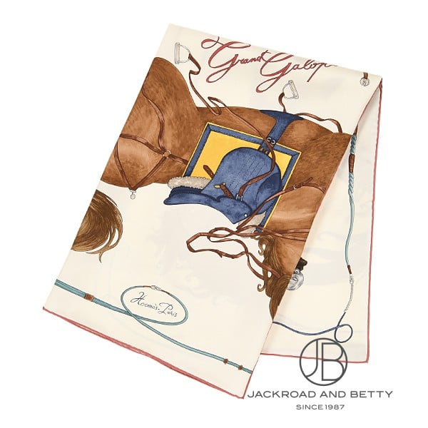 エルメス HERMES カレ90 グラン・ギャロップ 怨み言 白 H004311S 02 新品 御徒面子/銭入れ/小物