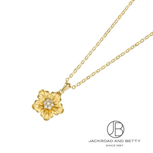 ノーブランド NO BRAND フラワーモチーフ ダイヤモンド ネックレス P1532718KY750 新品 ジュエリー ブランドジュエリー|ジャックロード 【腕時計専門店】
