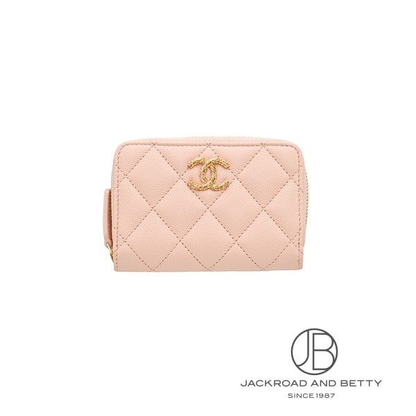 シャネル CHANEL ジップ 鋳貨金入れ さくら色 AP5078 B23239 U6543 新品 御徒面子/金入れ/小物