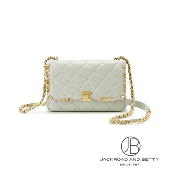 シャネル CHANEL マトラッセ チェーンショルダー グレー 中古 バッグ/財布/小物