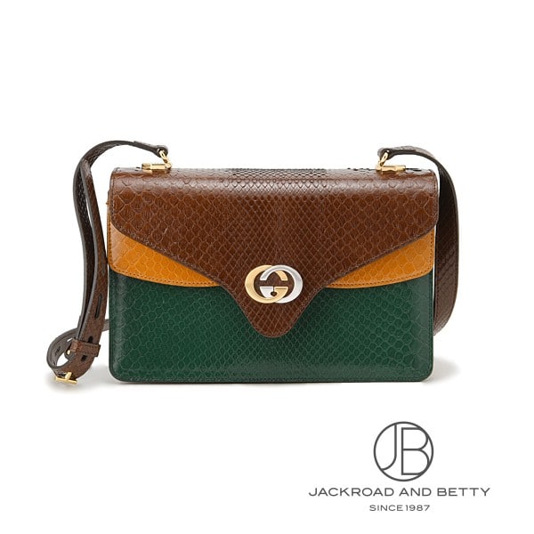 グッチ GUCCI パイソン なめし革 肩先 御徒面子 中古 御徒面子/紙入れ/小物