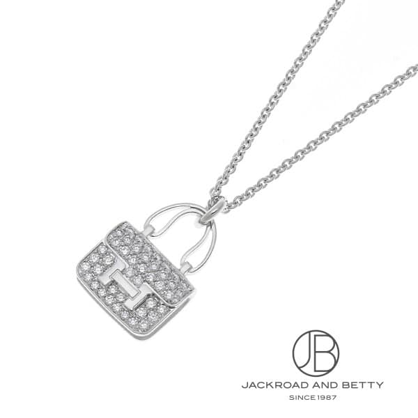 エルメス HERMES アミュレット コンスタンス ダイヤ ネックレス H121316B 00 中古 ジュエリー ブランドジュエリー