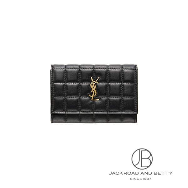 サンローラン (YSL) SAINT LAURENT カサンドラ 下げ翼 ウォレット 黒いこと 黒 742430AABVP1000 中古 御徒面子/紙入れ/小物