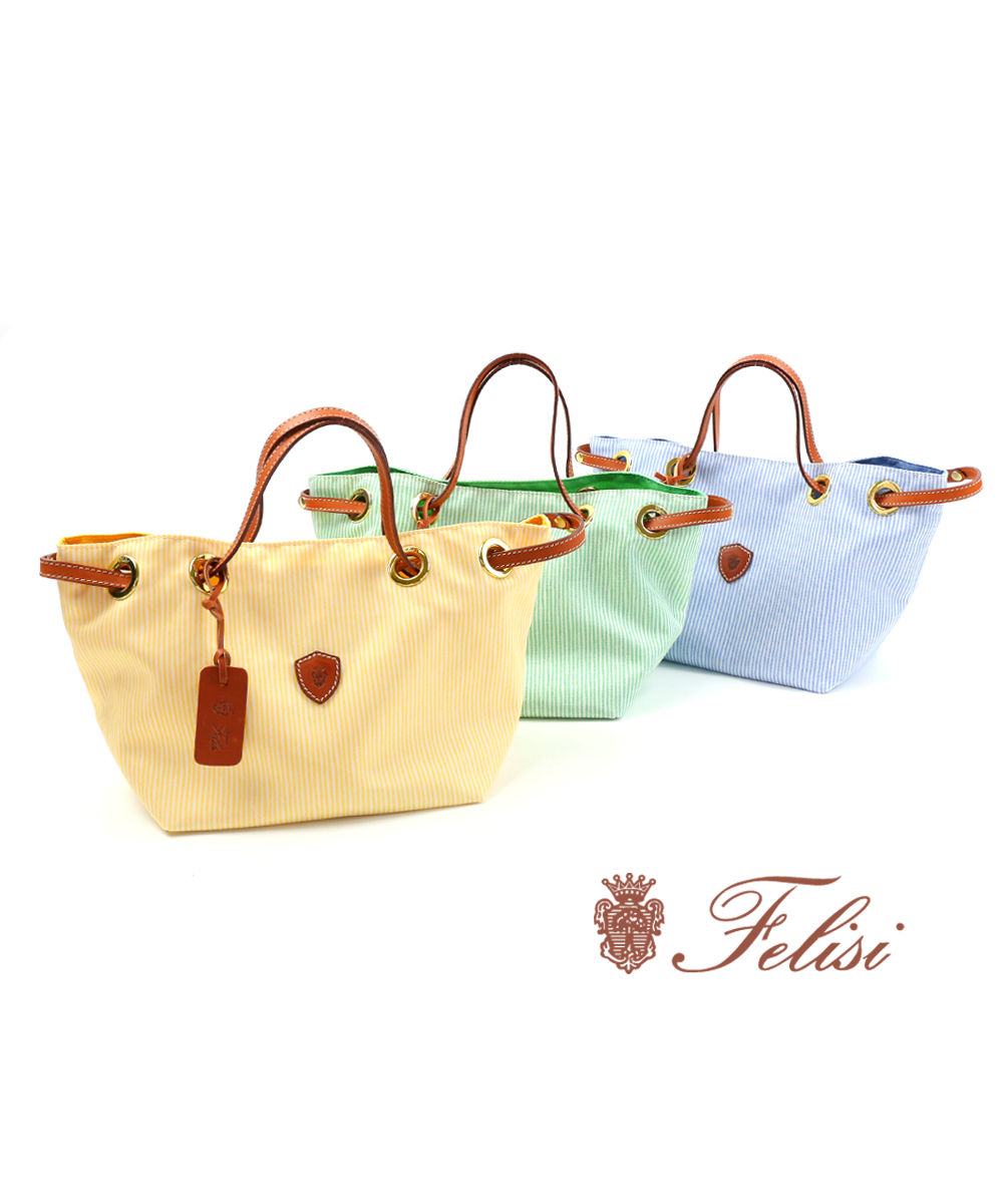 【ポイント2倍】フェリージ Felisi バッグ ハンドバッグ ミニ トート 鞄 小さめ 軽量 ナイロン ストライプ レザー おしゃれ かわいい・17-20-SR-DS-A-0191901(レディース) 26,455円