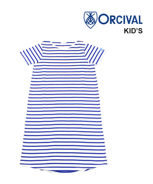 送料無料 ボーダー 国内正規品 ワンピース ポイント10倍 オーチバル オーシバル Orcival キッズ コットン天竺 半袖 ワンピース ボーダー ワンピース カットソーワンピース 半袖ワンピース Rc 9223 レディース Jp Jacquemart