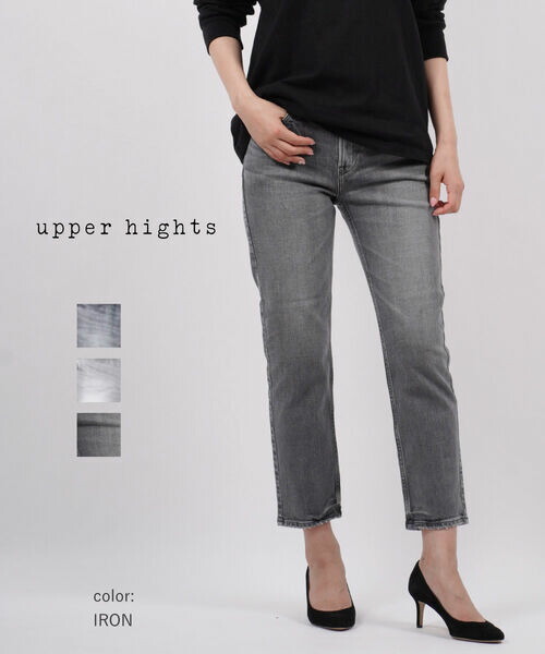 【マラソン期間中ポイント10倍】アッパーハイツ upper hights コットンストレッチデニム アンクル丈 ジーンズ デニムパンツ テーパードパンツ THE NINETY′S・13933602-2942201(レディース)
