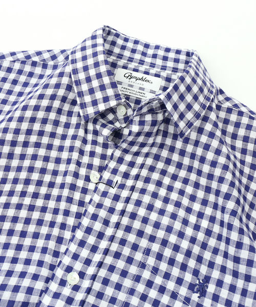 送料無料 ワンピース チェック ストライプ 半袖 ジムフレックス Gymphlex リネン レディース Jacquemart Jp 半袖 21年春夏新作 ジムフレックス Gymphlex リネン シャツワンピース J 1098lnp 国内正規品