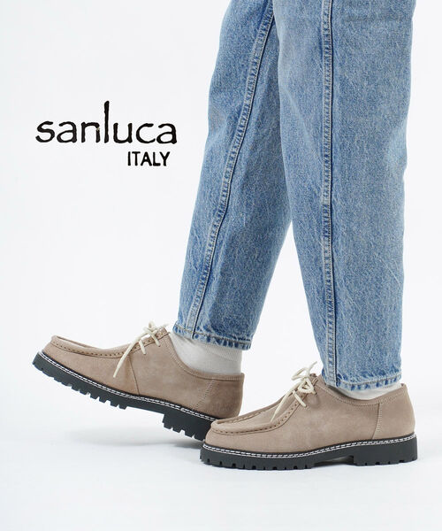【ポイント2倍】サンルカ SANLUCA スエード レースアップシューズ 靴 ・PE-19500-CA-0242202(レディース)(C-4)