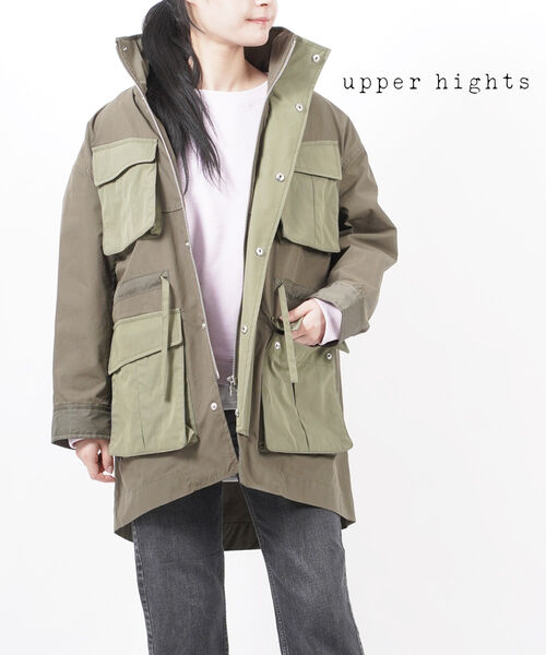 【40%OFF】アッパーハイツ upper hights ジャケット ミリタリージャケット ブルゾン アウター ミリタリー フード内蔵 ゆったり 大人 ・767A32302-2942201(レディース)｜JACQUEMART