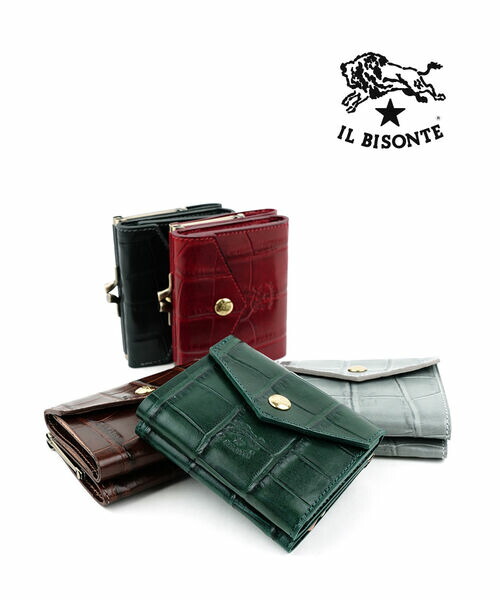 イルビゾンテ IL BISONTE 紙入れ 二つ折り紙入れ 蝦蟇口紙入れ WEB押さえる 定まり品 なめし革 ユニ一発やる イタリア製パウダーコンパクト 御釣り入れ付き添い人 差し上げ物 差し上げ物・54232308441-0062402(メンズ)(レディース)