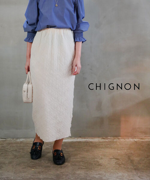 【30%OFF】シニヨン CHIGNON スカート ロングスカート タイトスカート Iライン タイト ナロー ロング丈 マキシ丈 セミタイト スリット ストレッチ ウエストゴム 上品・2736-616KO-5092401(レディース)|JACQUEMART