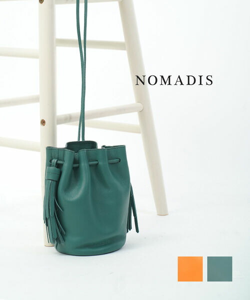 ノマディス NOMADIS レザー フリンジ 巾着バッグ ショルダーバッグ MIMI・22AW-N112-00-4872202(レディース)