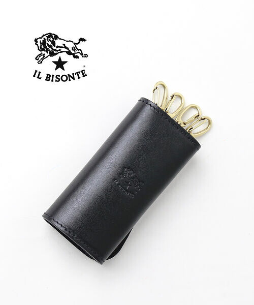 イルビゾンテ IL BISONTE キーケース スナップ ボタンキーケース 正規品 メンズ レディース 牛革 スムースレザー 本革 4連 ブラック ギフト プレゼント・54242305551-0062401(メール便可能商品)[M便 3/5](メンズ)(レディース) 10,588円