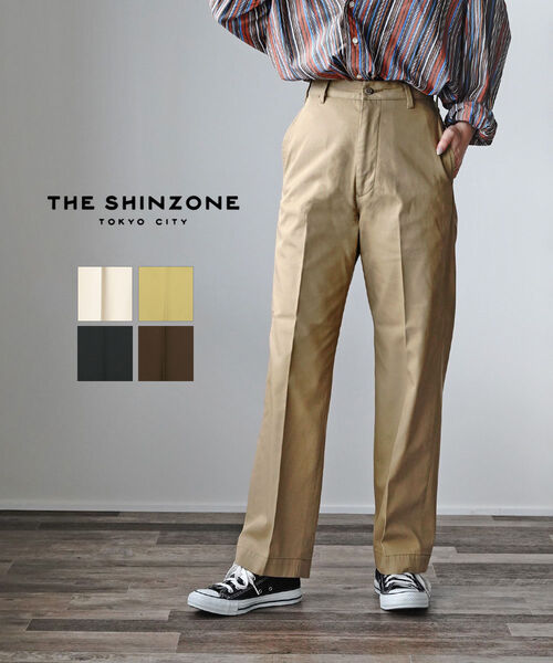 【4/15限定10%クーポン&ポイント10倍】ザ シンゾーン THE SHINZONE チノパンツ チノパン パンツ ボトムス ハイウエスト P0 XS S M L カジュアル・23MMSPA07-4432401(レディース)