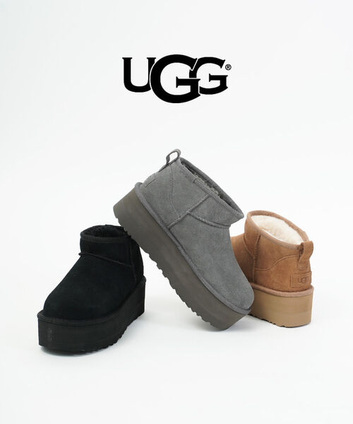 アグ UGG ムートンブーツ 厚底 ブーツ シューズ 靴 ショート スエード 防寒 人気 定番 おしゃれ かわいい・1135092-2542502(レディース)(sg)｜JACQUEMART