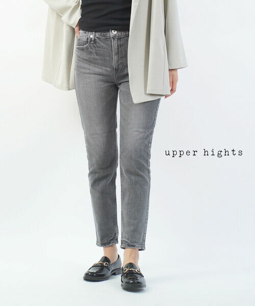 【尖んがり2倍】アッパーハイツ upper hights ジーンズ ズボン下 ジーンズズボン下 黒いこと デニム 伸ばすこと 意中の女 スキニー ミッドライズ・139300102-2942301(レディース)
