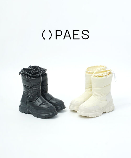 【マラソン期間中ポイント10倍】ペイズ PAES スノーブーツ スノーシューズ ウィンターブーツ ブーツ シューズ 靴 ミドル丈 軽量 保温 暖かい 中綿 おしゃれ トレンド 普段使い・PAES-W04-5042502(レディース)(sg)