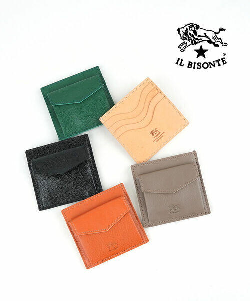 イルビゾンテ IL BISONTE 財布 ミニ財布 ウォレット ミニ 正規品 コンパクト 薄型 牛革 レザー 小さめ キャッシュレス イタリア製・54252305141-0062501(メンズ)(レディース)