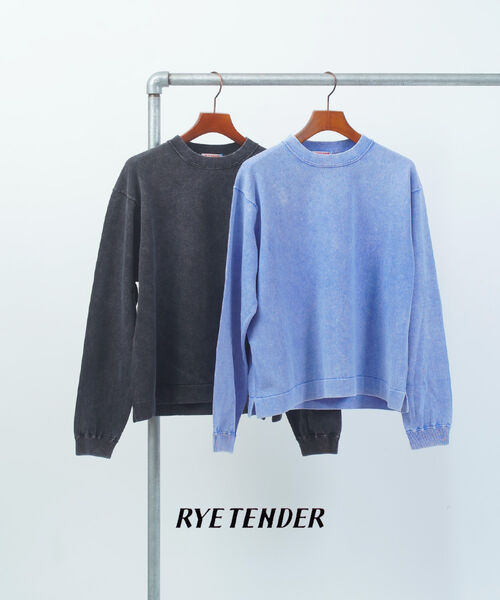 【ポイント2倍】ライテンダー RYE TENDER カットソー ロンT ニット プルオーバー クルーネック ゆったり コットン ユニセックス 無地 シンプル おしゃれ・010142500-5212501(メンズ)(レディース)