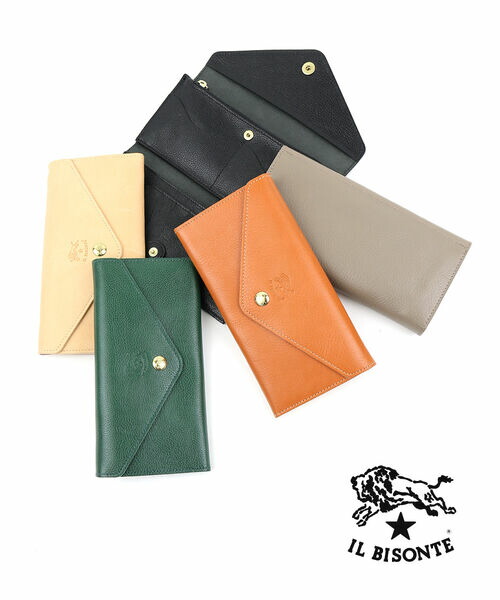 イルビゾンテ IL BISONTE 紙入れ 長紙入れ ロングウォレット 定まり品 なめし革 本革 牛皮 分かりやすい 差し上げ物 差し上げ物 イタリア製・54202309440-0062501(メンズ)(レディース)