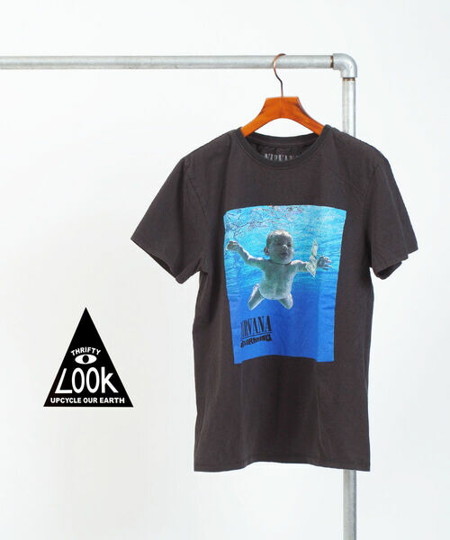 【ポイント2倍】スリフティールック THRIFTY LOOK Tシャツ ロックT バンドTシャツ トップス ニルヴァーナ フォトプリント ユニセックス・TL22S045-2932501(メール便可)[M便 5/5](メンズ)(レディース)