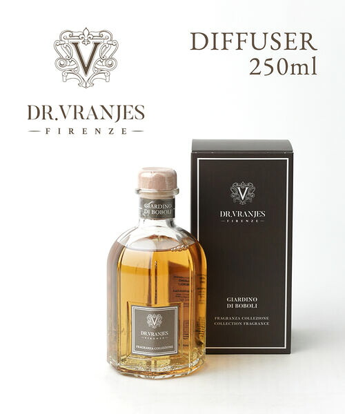 ドットール・ヴラニエス DR. VRANJES ボーボリ BOBOLI ディフューザー ルームフレグランス 250ml 正規品 アロマ エッセンシャルオイル インテリア ギフト スティック付き・DF010330-4512601(レディース)(sg)｜JACQUEMART