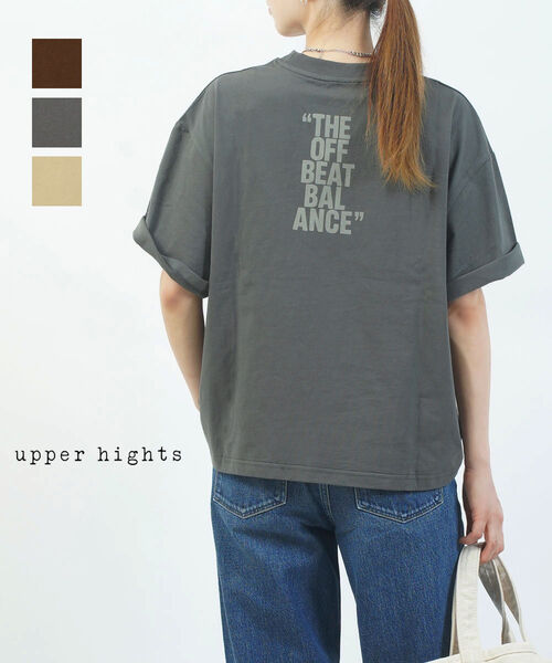 【2026年秋冬新作】アッパーハイツ upper hights Tシャツ ロゴTシャツ 半袖 トップス 体型カバー クルーネック バックロゴ 着回し おしゃれ・263CW0502-2942602(レディース)｜JACQUEMART