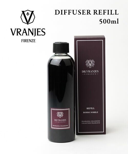 【2026年秋冬新作】ドットール・ヴラニエス DR. VRANJES ルームフレグランス ロッソ ノービレ アロマ 正規品 ディフューザー リフィル 詰め替え用 500ml・DF013529-4512602(レディース)(sg)|JACQUEMART