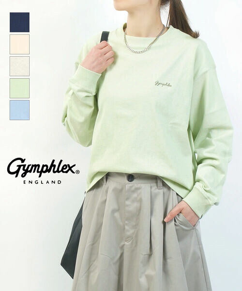 【マラソン期間中ポイント10倍】【2026年春夏新作】ジムフレックス Gymphlex カットソー トップス ロンT ロングTシャツ プルオーバー 長袖 ゆったり クルーネック ヘビーウェイト・GY-C0486HKT-0322601(レディース)