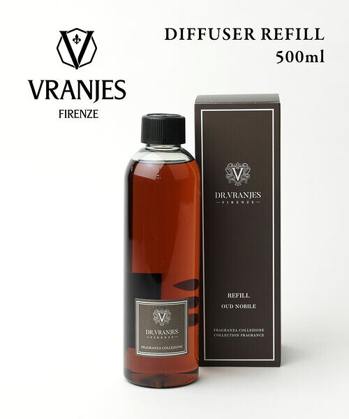 【2026年春夏新作】ドットール・ヴラニエス DR. VRANJES ルームフレグランス ウード ノービレ アロマ 正規品 ディフューザー リフィル 詰め替え用 500ml インテリア・DF010562-4512601(レディース)(sg)